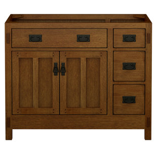 SAGEHILL DESIGNS American Craftsman 42" Single Bathroom Vanity Base Only in Rich Amber