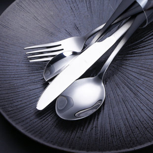 SC0GO 20 Piece Stainless Steel Flatware Set For 4, Durable Home Kitchen Eating Tableware Set