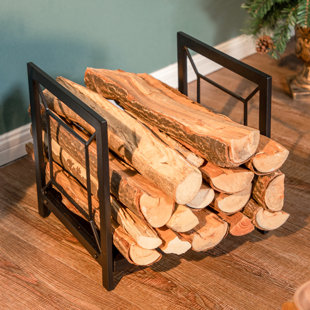 HOUSE OF HAMPTON® Elllise 15'' W Metal Log Rack