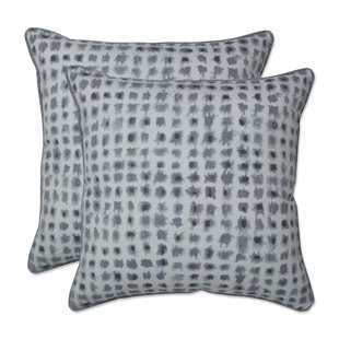 PILLOW PERFECT Alauda Abstract Indoor/Outdoor Reversible Throw Pillow (Set of 2)