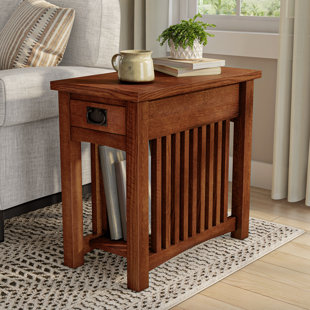 MILLWOOD PINES Linnea Solid Wood End Table with Storage