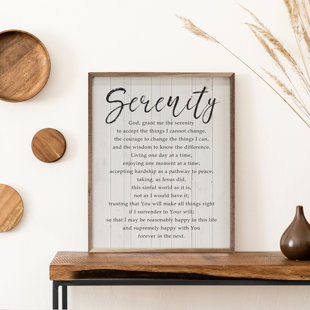 TRINX Serenity Prayer Whitewash