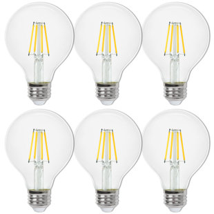 CANDEX LIGHTING 4 Watt (40 Watt Equivalent), G25 LED Dimmable Light Bulb,Warm White (2700K) E26/Medium Standard Base (Set of 6)