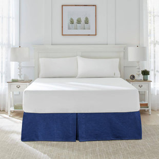 KARIN MAKI American Denim Pleated Bed Skirt