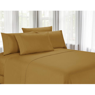 CATHAY HOME, INC Ultra Brushed 90 Thread Count Sheet Set in Light Brown