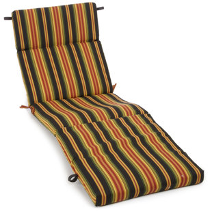 BLAZING NEEDLES Outdoor 3'' Chaise Lounge Seat / Back Cushion