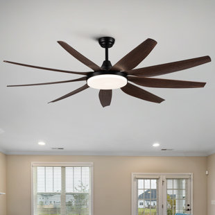 YUHAO 9 Blades Supper Large Ceiling Fan with Integrated LED Light and Remote Control
