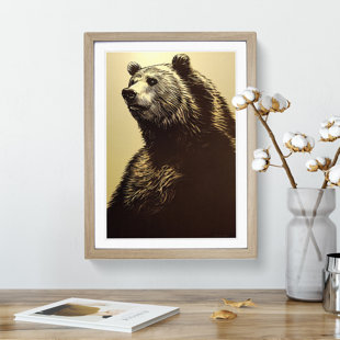 ALPEN HOME Great Grizzly Bear No.4 - Picture Frame Painting