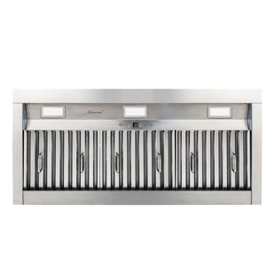 NAUXUS 42" 1200 CFM Insert Range Hood with LED Light, Baffle Filter Stainless Steel