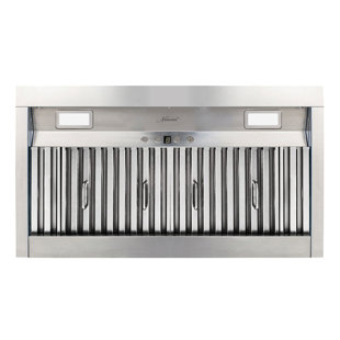 NAUXUS 36" 600 CFM Insert Range Hood Stainless Steel LED Light Baffle Filter