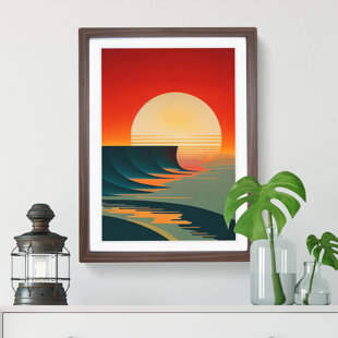 GEORGE OLIVER Deco Ocean Sunset No.2 - Single Picture Frame Print