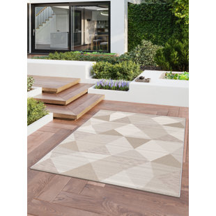 LONGWEAVE Whittier Geometric Flatweave Beige Area Rug