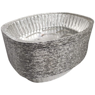 NICOLE FANTINI COLLECTION Disposable Aluminum Large Oval Roaster 17.67" X 14.44" X 3.13" (Set of 20)