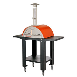 WPPO LLC Karma Stainless Steel Free Standing Wood Burning Pizza Oven