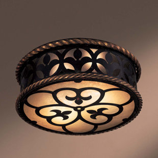 METROPOLITAN BY MINKA Montparnasse Glass Flush Mount
