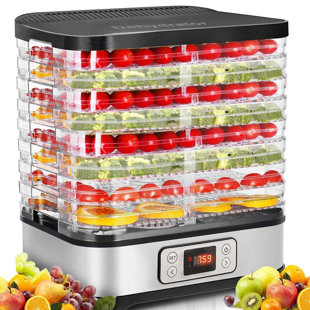 DREAMDWELL HOME 8 Trays Food Dehydrator with Fruit Roll Sheet, for Jerky, Meat, Fruit, Vegetable, Herbs, BPA Free
