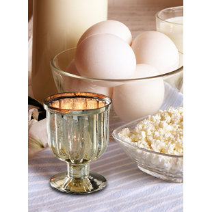 DAKOTA FIELDS 4.25'' H Mercury Glass Tabletop Votive Holder