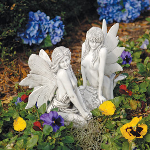 DESIGN TOSCANO The Enchanted Garden Fairies Statue (Set of 2)