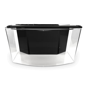 SEACLEAR ACRYLIC Seaclear 46 Gal System II Bowfront Acrylic Aquarium Black, With LED Lighting, 36" By 16.25" By 20" High