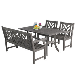 SOL 72 OUTDOOR™ Manchester 4 - Person Rectangular Outdoor Dining Set