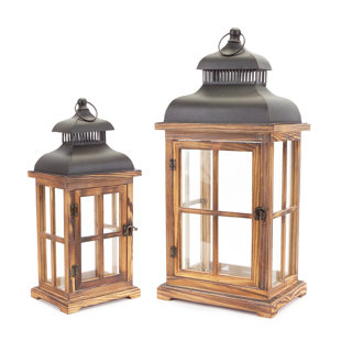 LOVE HAPPY CREATIONS LLC 2 Piece Tabletop Lantern Set (Set of 2)