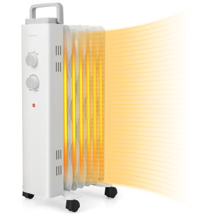 COSTWAY 5500 BTU Electric Radiant Radiator Heater with Digital Display