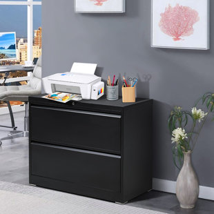 INBOX ZERO 35.4'' Wide 2 -Drawer Steel Lateral Filing Cabinet