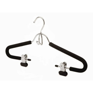 ONLY HANGERS INC. Metal Non-Slip Hangers With Clips for Suit/Coat (Set of 10)