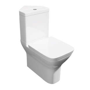BELFRY BATHROOM K-Vit Project Square Toilet with Corner Cistern and Soft Close Seat