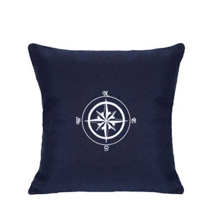 NANTUCKET BOUND Embroidered Sunbrella® Indoor/Outdoor Reversible Throw Pillow