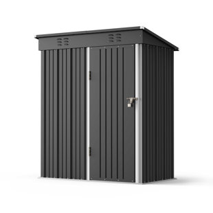 Aiho 5 ft. W X 3 ft. D Metal Vertical Storage Shed