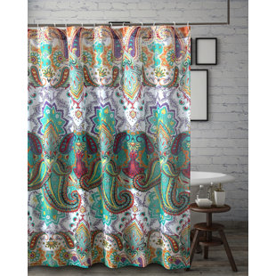 GREENLAND HOME FASHIONS Nirvana Paisley Single Shower Curtain