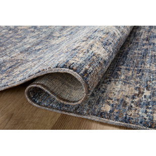 LOLOI RUGS Sorrento Oriental Machine Made Power Loom Polyester Area Rug in Blue