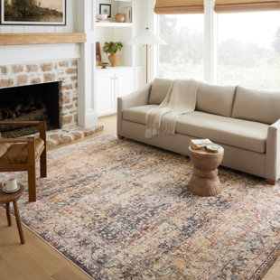 LOLOI RUGS Sorrento Oriental Machine Made Power Loom Polyester Area Rug in Natural