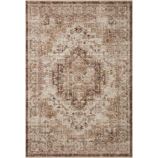 LOLOI RUGS Sorrento Oriental Machine Made Power Loom Polyester Area Rug in Beige/Brown