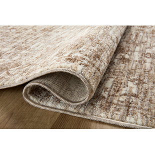LOLOI RUGS Sorrento Oriental Machine Made Polyester Area Rug in Bark/Natural