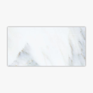 DIRECT STONE SOURCE Calacatta 3" x 6" Beveled Marble Wall & Floor Tile Subway