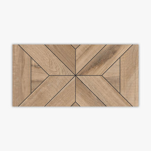 DIRECT STONE SOURCE Birmingham 24" x 24" Porcelain Herringbone / Chevron Mosaic Wall & Floor Tile