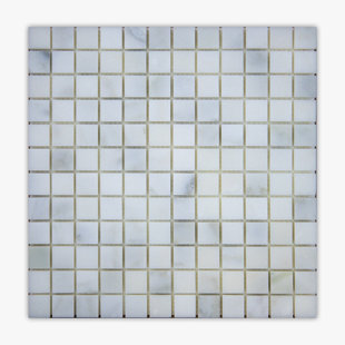DIRECT STONE SOURCE Calacatta 12" x 12" Marble Grid Mosaic Wall & Floor Tile
