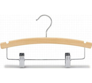 ONLY HANGERS INC. Wooden Combination Nursery Kids Hanger for Skirt/Pants (Set of 100)
