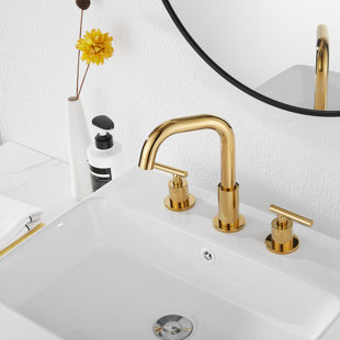 UFINE Widespread 2-handle Bathroom Faucet with Drain Assembly