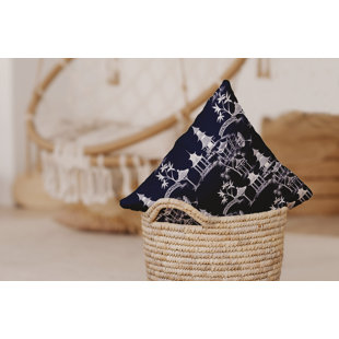 E BY DESIGN Palm Beach Toile Reversible Throw Pillow