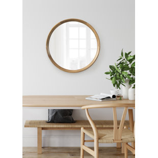 WADE LOGAN® Artena Wood Round Mirror
