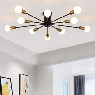 GEORGE OLIVER Annalese 10-Light 97cm Dimmable Sputnik Sphere Semi Flush Mount