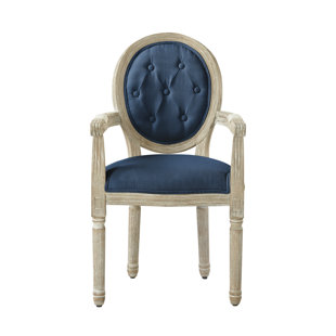 Rustic Manor Cylas Linen Dining Chair, Cream White