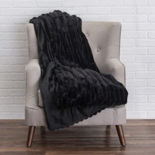 CLOUD9 DESIGN Lux Black Throw