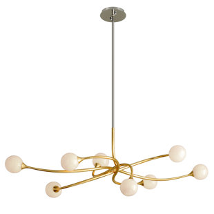 CORBETT LIGHTING Signature 8 - Light Unique / Statement Modern Linear Chandelier Accents