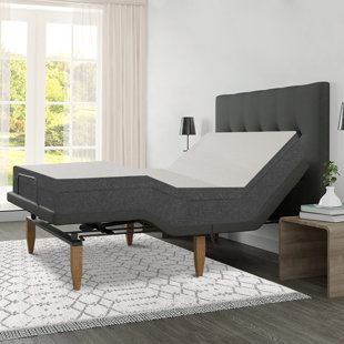 SPINAL SOLUTION Convertible Bed Base with Headboard, Wireless Remote, Mattress Including, USB Charging Ports, Beige