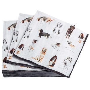 ANNIE SELKE HOME Woof Paper Napkin (Set of 4)