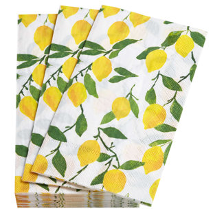 ANNIE SELKE HOME Lovely Lemons Paper Napkin (Set of 4)